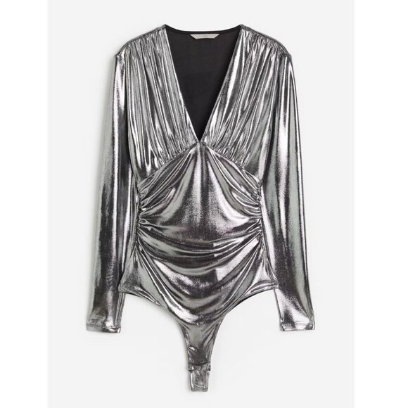 NWOT Metallic Bodysuit - Picture 1 of 12